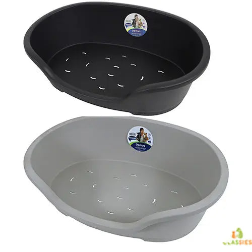 Moderna Domus Plastic Hondenmanden - Zwart of Grijs - 4 Maten Classies