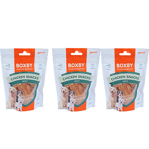 Boxby Slices - Kip - Hondensnack - 100 g - Per 3 zakjes Classies