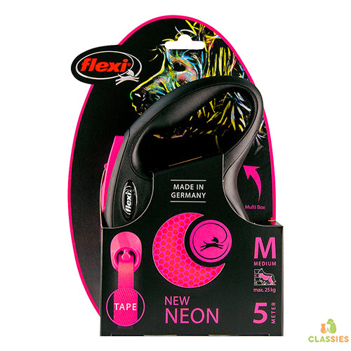 Flexi ruban rétractable flashy New néon - réfléchissant