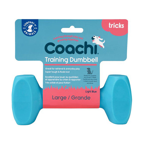 Coachi training apporteer dumbell large light blue 14,5 x 18,5 x 7,5 cm