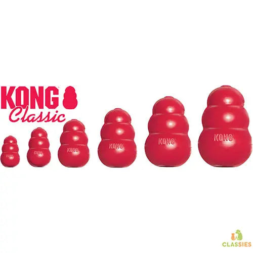 Kong Classic Rubber Rood in 5 maten Classies