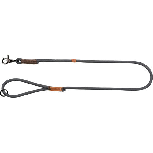 Trixie hondenriem be nordic donkergrijs / bruin - 1,3 cm - 100 cm