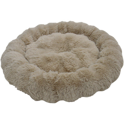 Jack and Vanilla HUSH Rond Hondenkussen/ Kattenkussen Beige - Maat M: 60x60x16 cm