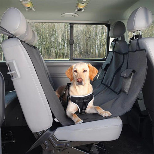 Trixie - Auto Beschermdeken Achterbank Honden Autoaccessoire - Grijs - 145x140 cm