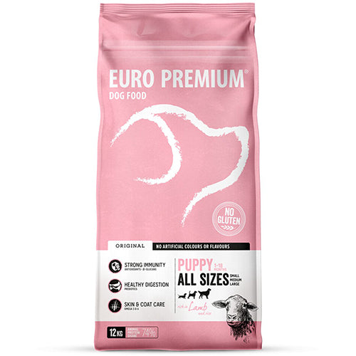 Euro Premium Puppy w/Lamb &amp; Rice hondenvoer 12 kg