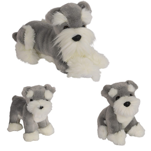 Boony Natural Decoration Pluche Schnauzer Peper en Zout - Verkrijgbaar in 3 varianten