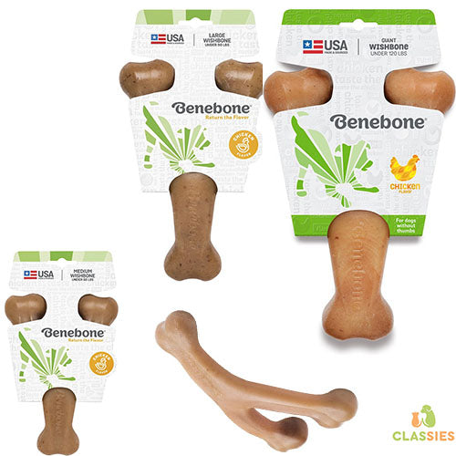 Benebone knaagspeelgoed Wishbone in verschillende maten en smaken