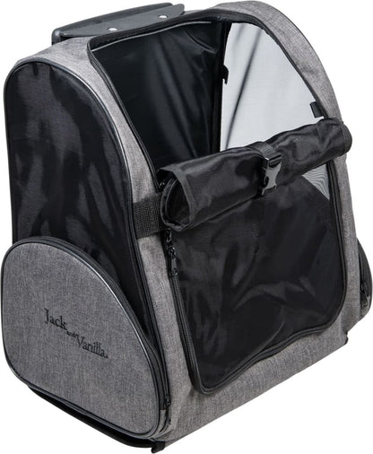 Jack and Vanilla trolley draagtas 40 x 26 x 40 cm grijs-zwart