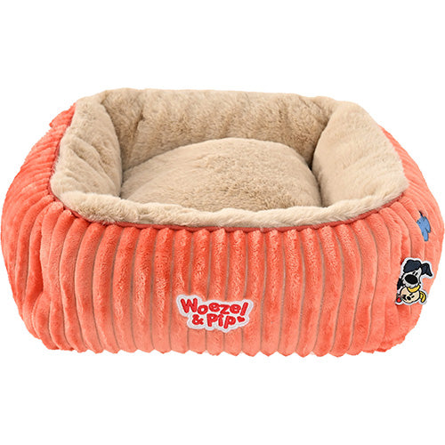 Woezel &amp; Pip Hondenmand/ Kattenmand Corduroy Vierkant Divan - Kleur: Roze, Blauw, Groen en Geel - Verkrijgbaar in 3 maten