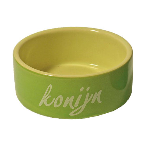 Eetbak Steen Konijn Groen 12 cm