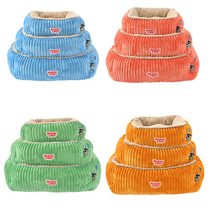 Woezel &amp; Pip Hondenmand/ Kattenmand Corduroy Vierkant Divan - Kleur: Roze, Blauw, Groen en Geel - Verkrijgbaar in 3 maten