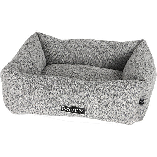 Boony Lounger Hondenmand/ Kattenmand Chenille - Grijs/Blauw - Verkrijgbaar in 3 maten