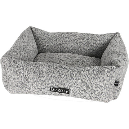Boony Lounger Hondenmand/ Kattenmand Chenille - Grijs/Blauw - Verkrijgbaar in 3 maten