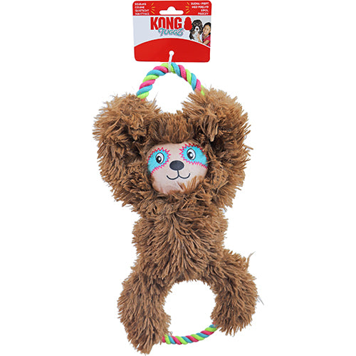 Kong hond Tuggz sloth XL, trekknuffel - bruin - oranje