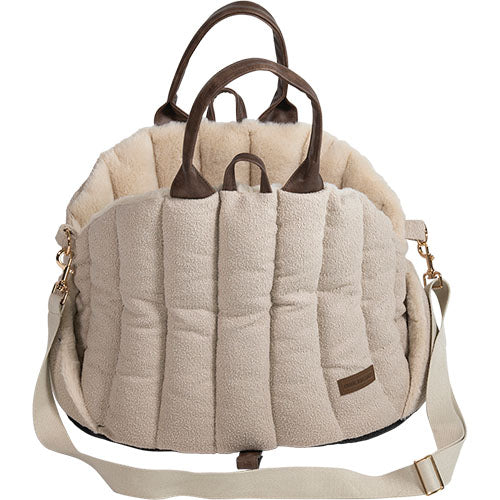 Animal Boulevard Home&amp;Away Stadstas/ Draagtas Diana Boucle - Verkrijgbaar in Beige en Bruin