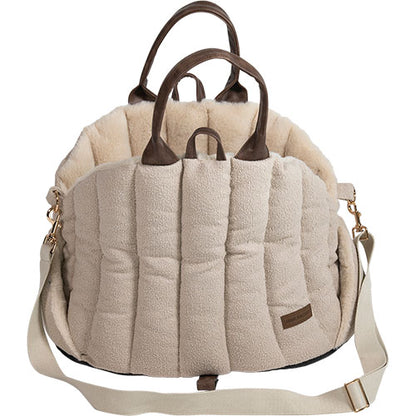 Animal Boulevard Home&amp;Away Stadstas/ Draagtas Diana Boucle - Verkrijgbaar in Beige en Bruin