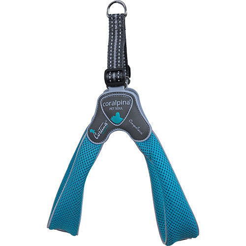 Coralpina hondentuige harnas Cinquetorri turquoise blauw - diverse maten
