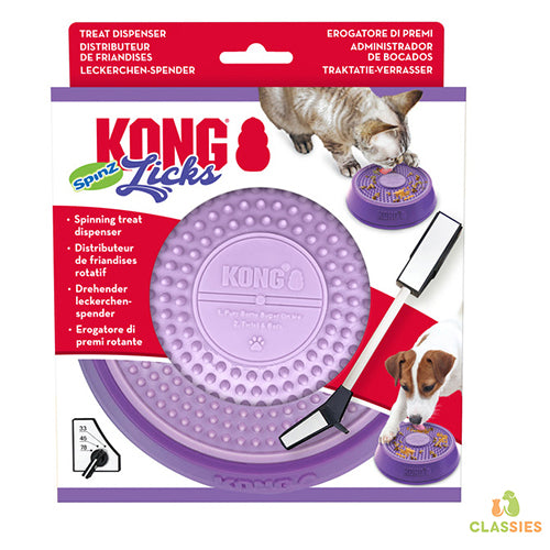Kong dog lèche spinz petit violet licki mat
