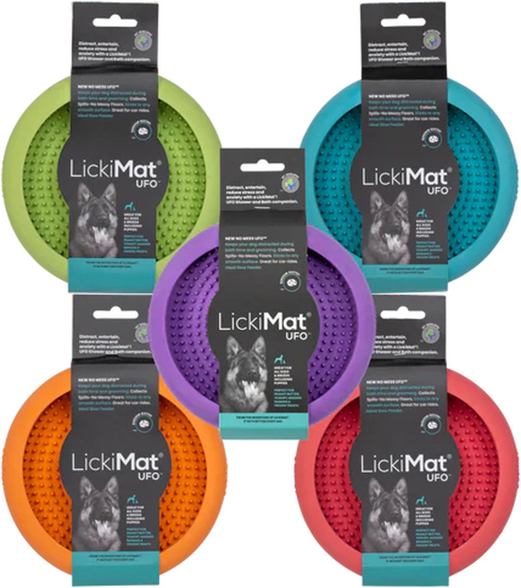 LickiMat UFO - Likmat / Anti-schrok / Slowfeeder - Roze - 20 cm
