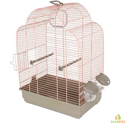 Voltrega Cage à Oiseaux 648 Saumon/Mocca 39 x 25 x 48 cm