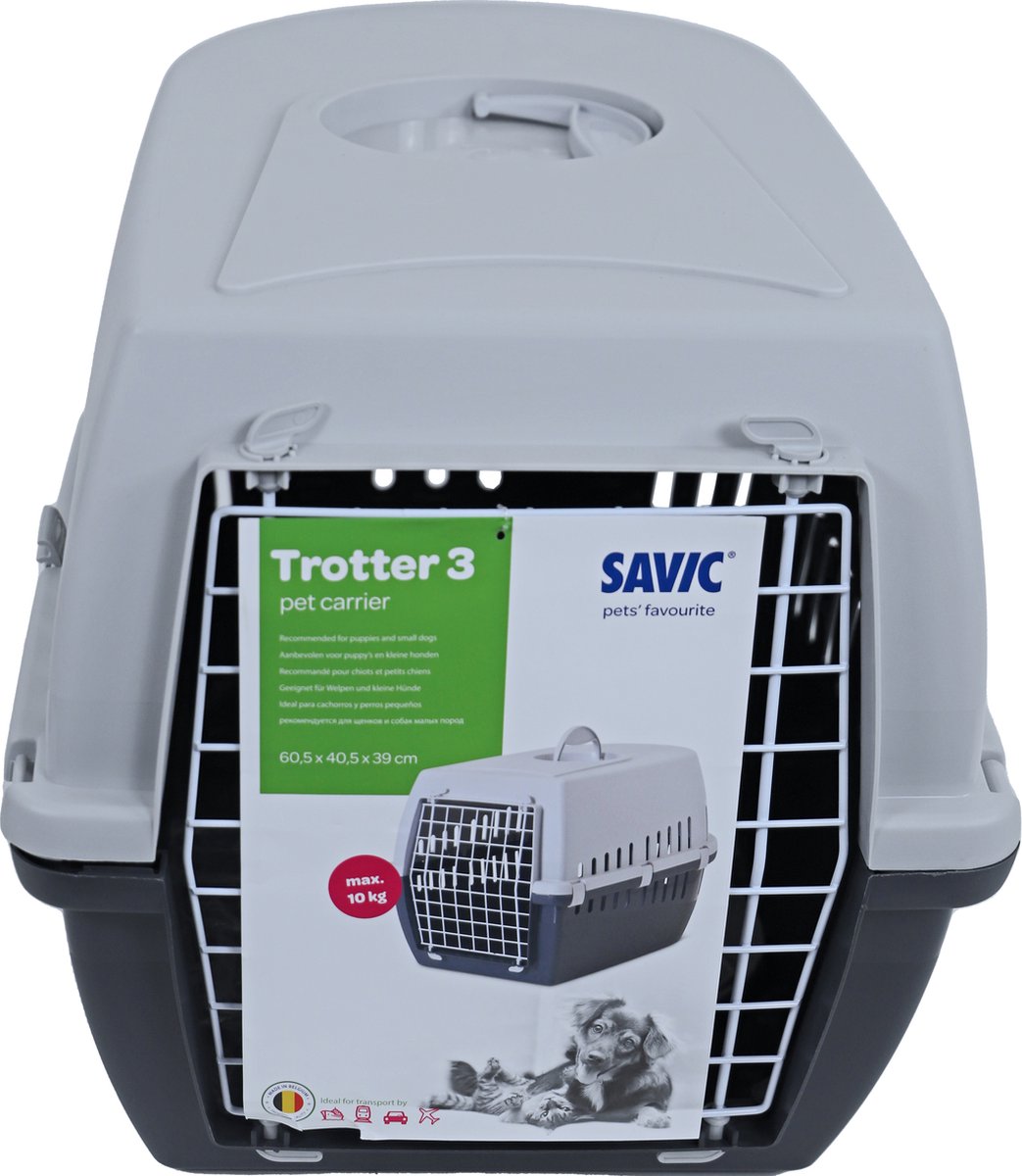 Savic Trotter 3 Reisekorb - Transporter - Anthrazit/Grau - 60,5X40,5X39 cm
