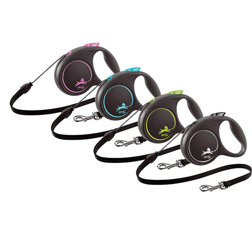 Flexi rollijn Black Design koord S - 5 meter Classies