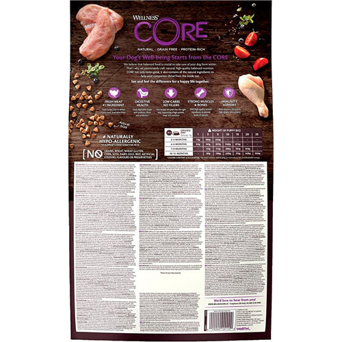 Wellness Core Grain Free Chiot Dinde &amp;amp; Poulet - Nourriture pour chiens - 10 kg