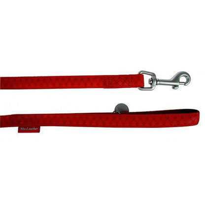 Beeztees Mac Leather Hondenriem - Rood - 120 cm x 20 mm
