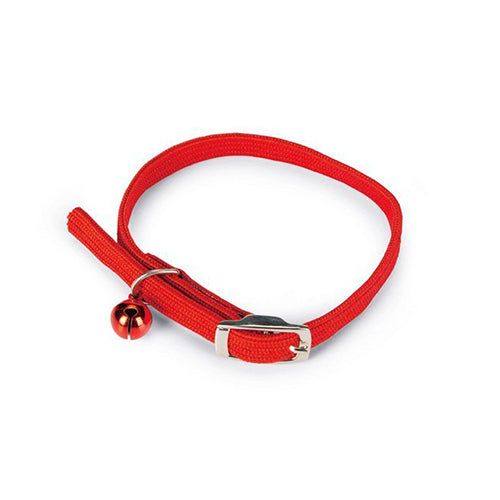 Beeztees Nylon Kattenhalsband - Rood - 30x1x0,01 cm