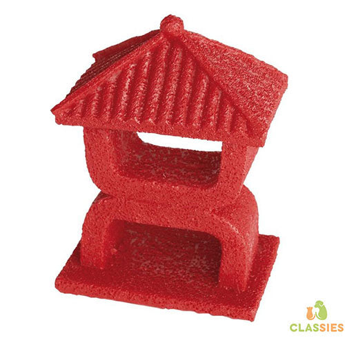 Superfish Zen Deco Mini Temple Rood - Aquarium Decoratie - 9x7x11 cm Classies