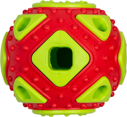 Jack and Vanilla RUBBER TOYS Traktatiebal Oranje/Groen-Ø6,4cm