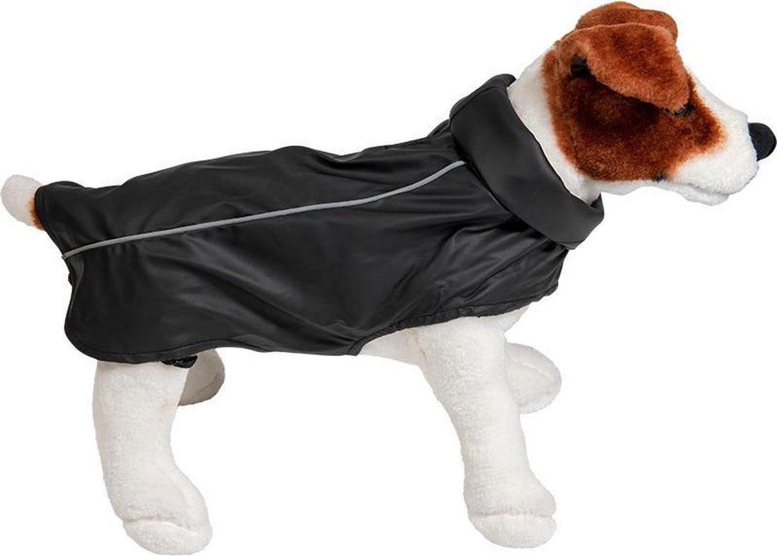 JV FISHERMAN JACKET Regenmantel mit Kapuze, Schwarz, ML 45 cm