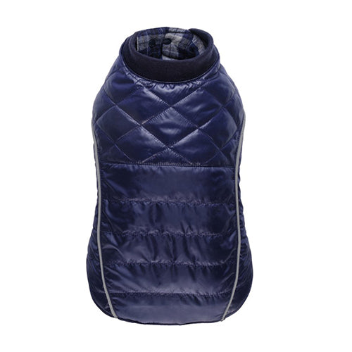 Croci Gevoerde Hondenjas mat blauw - Ruglengte: 50 cm