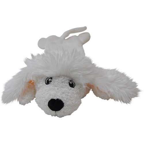 Animal Boulevard Classic Hondenspeelgoed - Woofles Knuffel Flattie Poedel met Crunchy - Verkrijgbaar in 3 maten