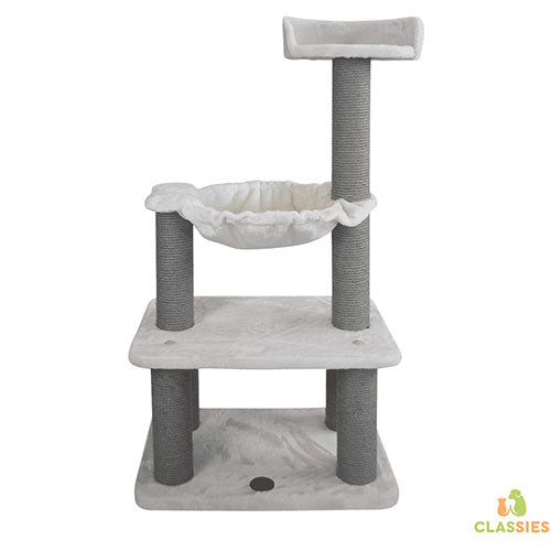 Poteau à chat Jack and Vanilla Bagheera 58 x 38 x 112 cm coloris gris ou crème