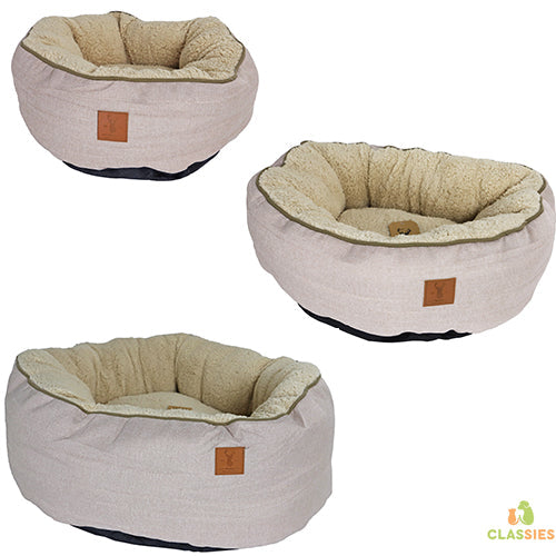Boony Est1941 hondenmand Floof highland Sand Beige Classies
