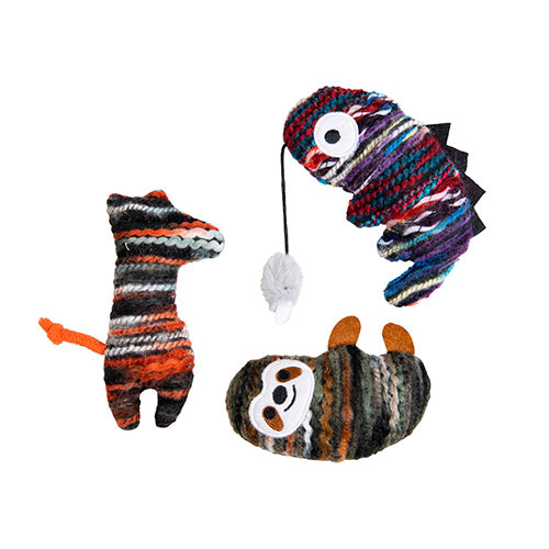 Jack and Vanilla - PURRL Kattenspeelgoed - Diertje met Kattenkruid - Assorti - 14 cm - 1 stuk