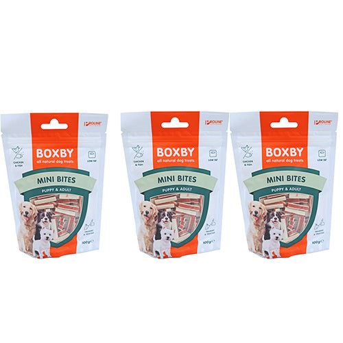 Proline Boxby puppy snacks mini bites, 100 gram - per 3 verpakkingen