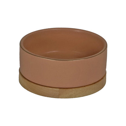 Boony eetbak keramiek/hout - div kleuren 13 - 16 cm