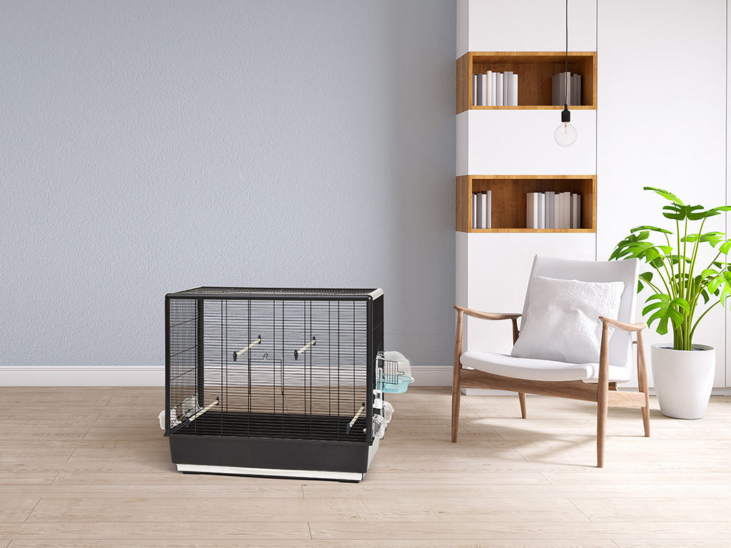 Savic vogelkooi Primo 60 Knock Down - zwart - 80 x 50 x 70 cm