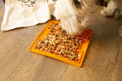 Lickimat Buddy - Voermat - Slow feeder - 20 cm - Oranje
