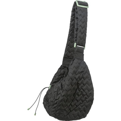Trixie buikdrager draagtas Mavie met trekkoord - nylon zwart