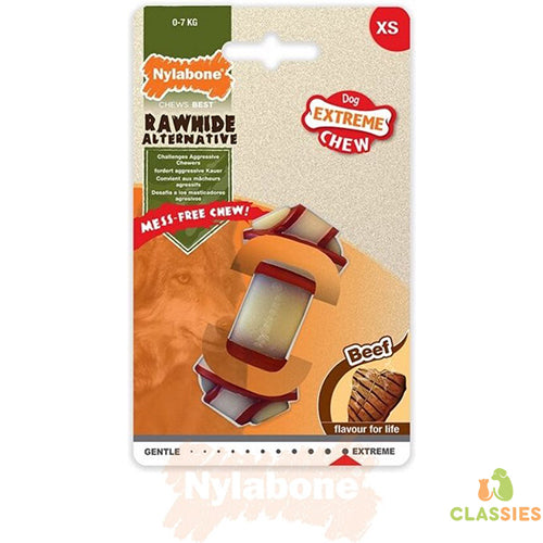 Nylabone dura mâcher des mordeurs durs en cuir brut de bœuf
