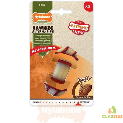 Nylabone dura mâcher des mordeurs durs en cuir brut de bœuf