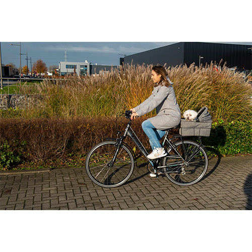 Animal Boulevard Travel Fietsmand &amp; Draagtas Voor Achteraan - Grijs - 32x48x45 cm
