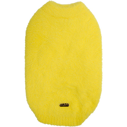 Jack and Vanilla Dogwalk Sweater Plush Milano - Zachte Warme Hondentrui - Kleur: Geel - Verkrijgbaar in 6 maten