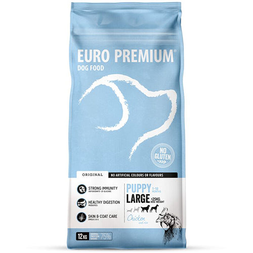 Euro Premium Puppy Large Chicken &amp; Rice hondenvoer 12kg