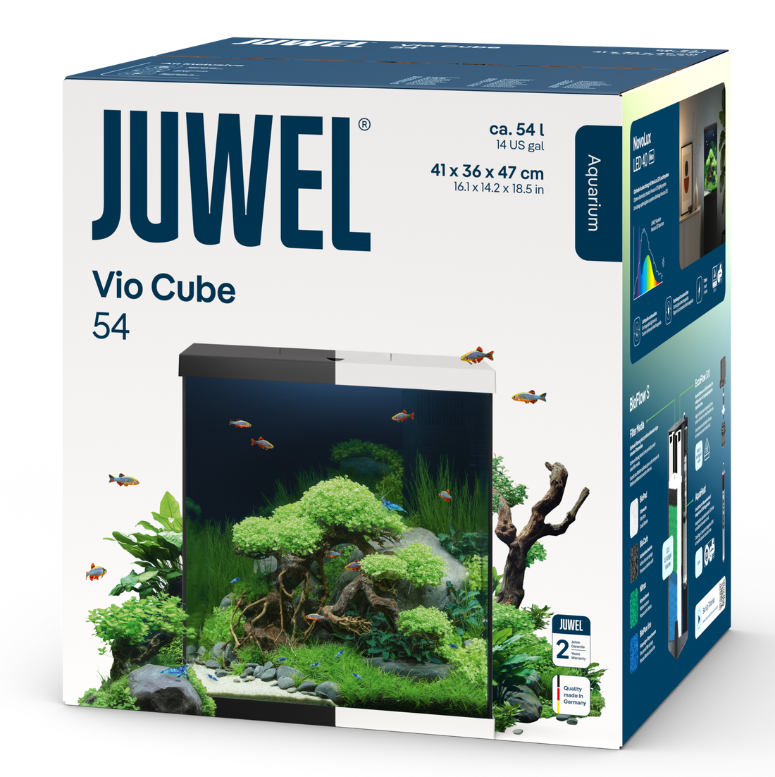 Juwel aquarium vio cube 54 met filter en verlichting - zwart - 54 liter