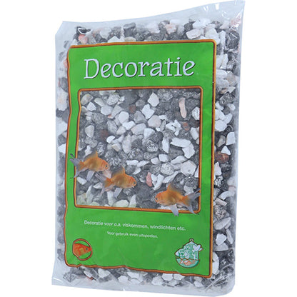 Boon Aqua Deco split mix zwart/wit/grijs,  per 3 zakjes 0,9 kg