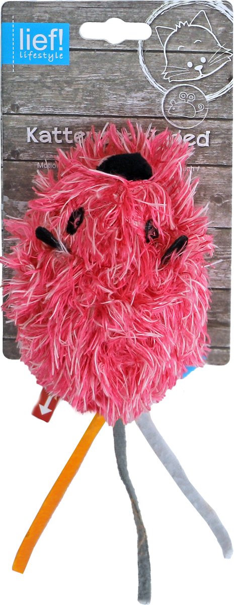 lief! Girls kattenspeelgoed - bibbermuis - 18 cm - 1 stuk assorti